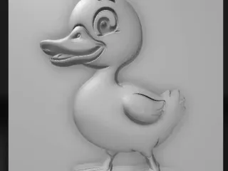 gosling cartoon, playful pose waddling, oversized head,
