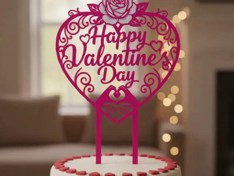 Valentines Day Cake Topper