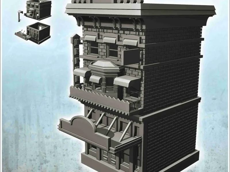 Modern multi-storey store with large canopy and exterior sig