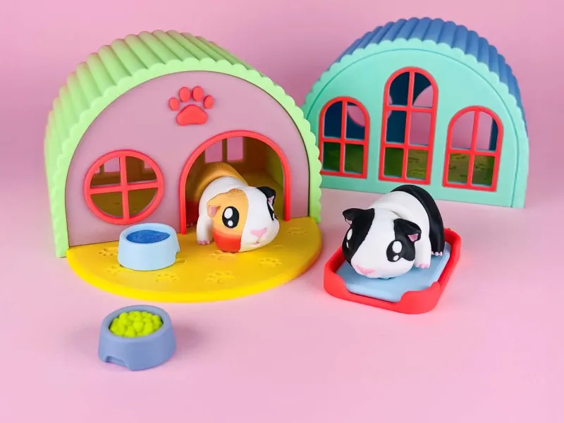 Diorama für Cute Flexi Animals, Cute Guinea Pig Edition