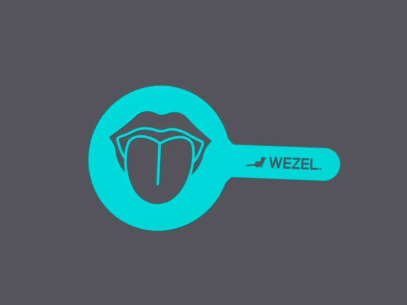 Tongue - Coffeestencil/Foodstencil