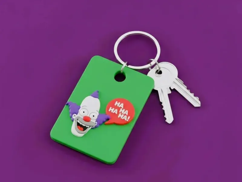 Krusty the Clown 'Ha Ha!' Keychain