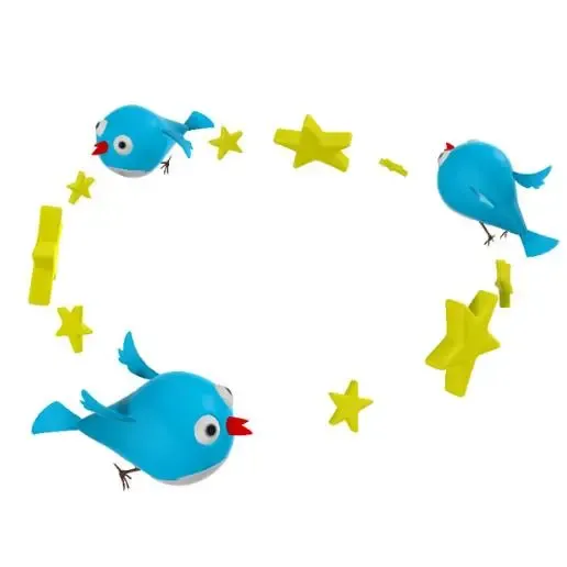 Cartoon Knockout Birds & Stars 3D Model STL Printable