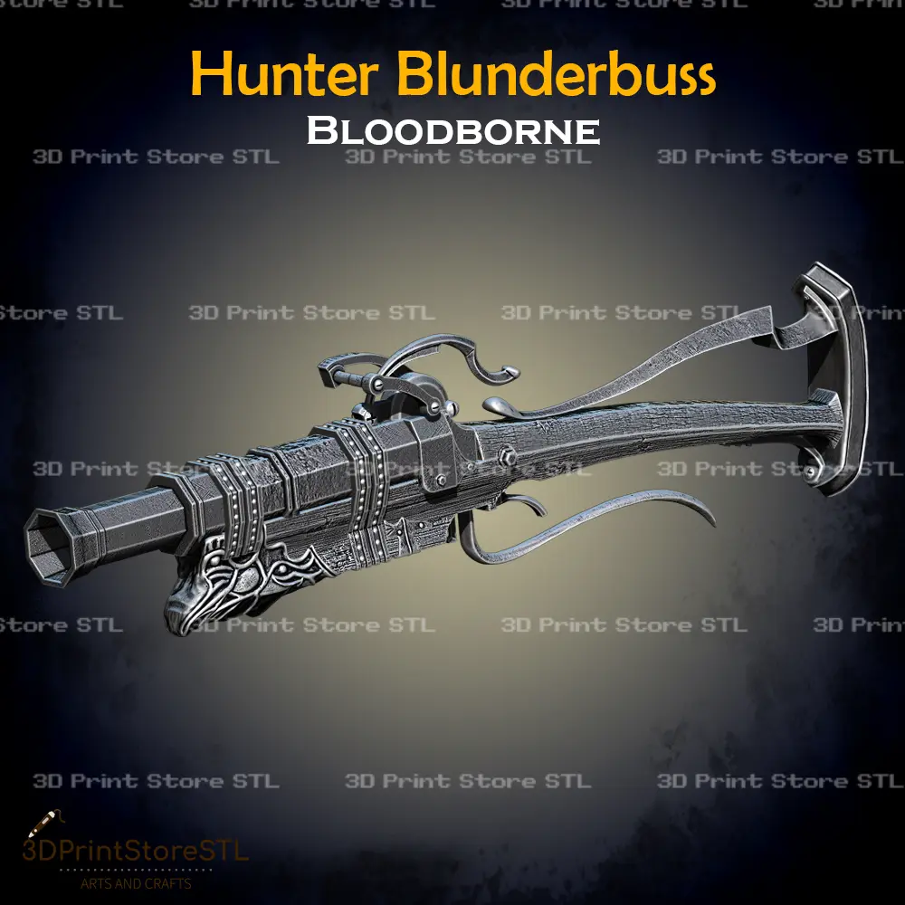 Cosplay dell'archibugio del cacciatore Bloodborne - File STL