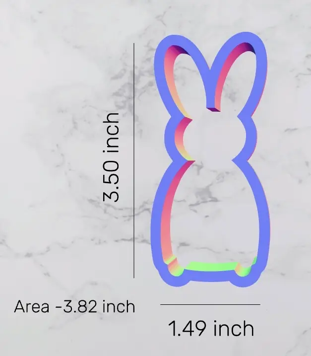 Standing Bunny Wide Stance Cookie Cutter