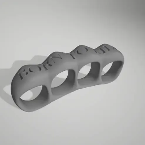 Born To Kill Iron Fist Brass Knuckles Prop Fake