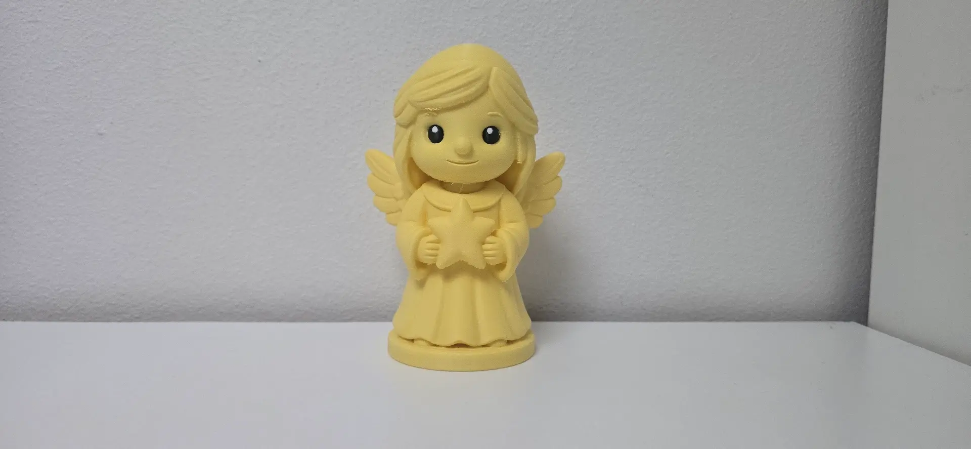 Smiling Angel with Star Christmas Decoration