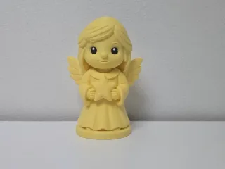 Smiling Angel with Star Christmas Decoration
