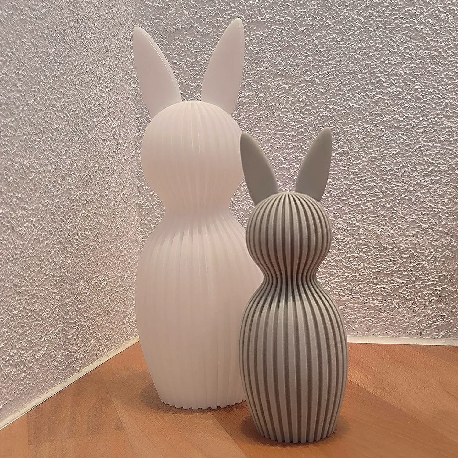 🐰 Minimalist Ribbed Bunny – Modern Decor v2