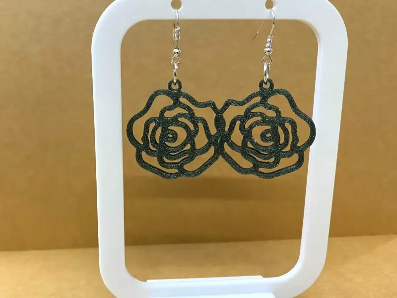 Boucles d'oreilles en forme de rose