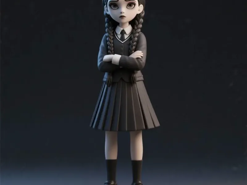 Wednesday Addams – 3D Printable Fan Art Figure