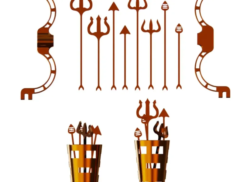 Ancient Rubber band bow and arrow