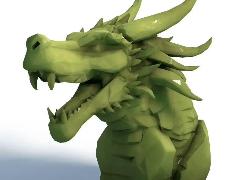 Dragon Head Low Poly