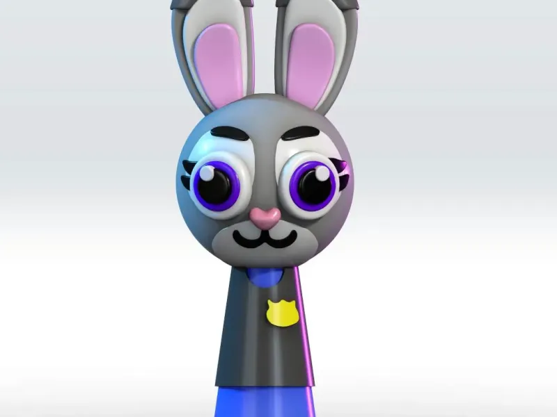 Sprunki Judy Hopps Zootopia 2 STL 3D Model Multicolor