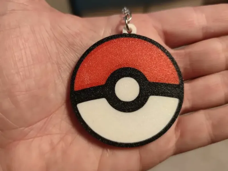 Pokeball keychain