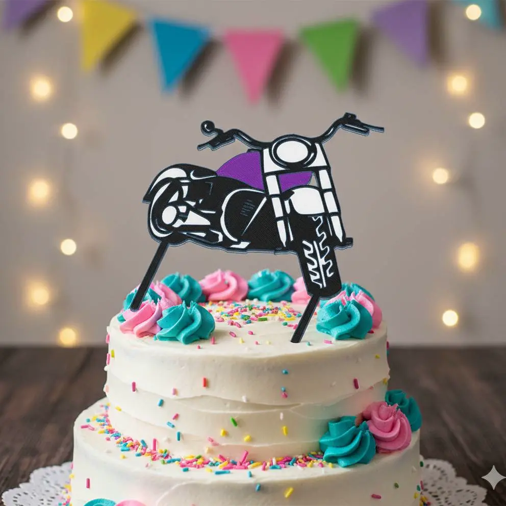 Cake Topper Moto Custom