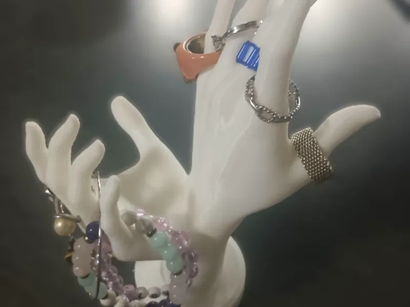 Elegant Dual-Hand Jewelry Holder