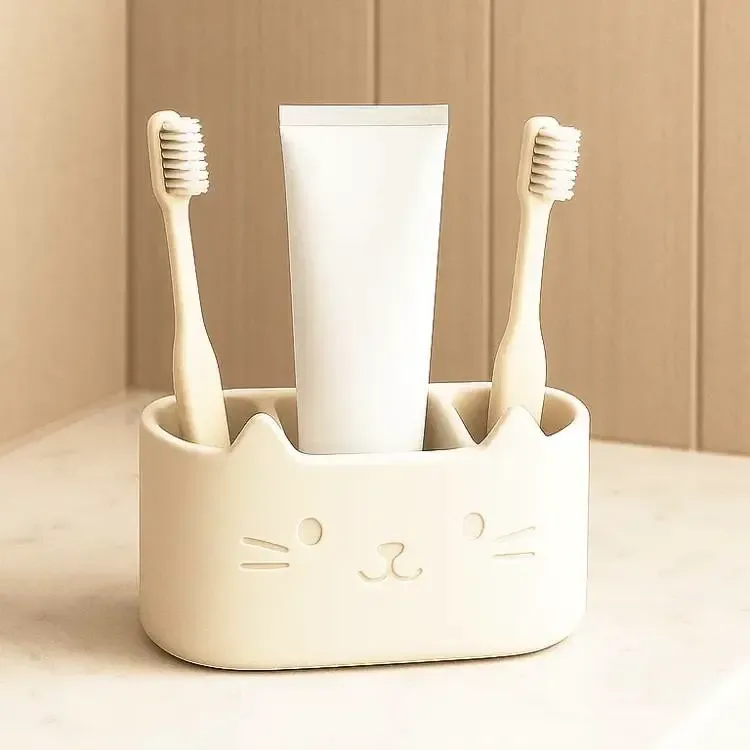 soporte para cepillo de dientes de gato