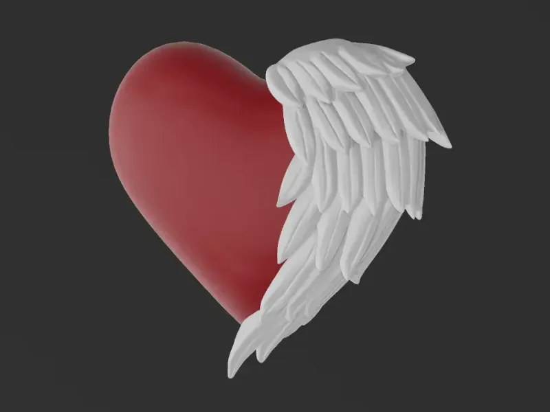 Heart with wing