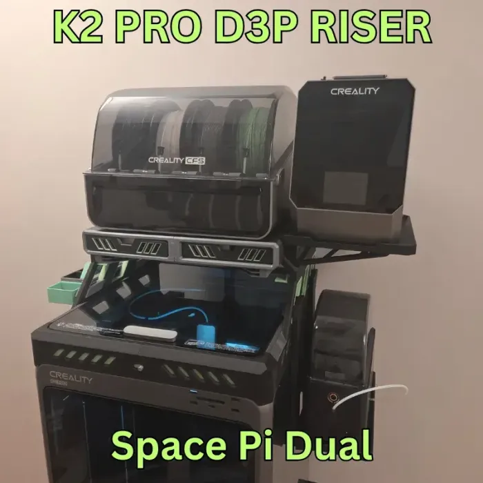 K2 Pi Rack 3D Printer Files | 3MF File | Dual Space Pi extension shelf for the K2 ...