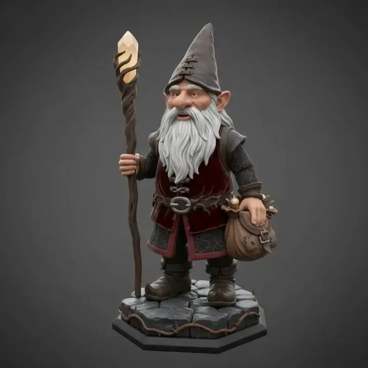 3875 Sprookjesgnoom – Kleurrijk Volledig Lichaam Figuur 3D STL