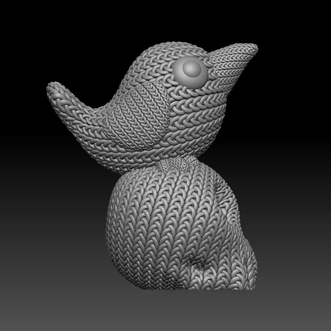 Knitted Raven On Skull