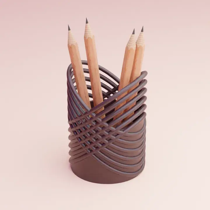 cool pencil holder with rings