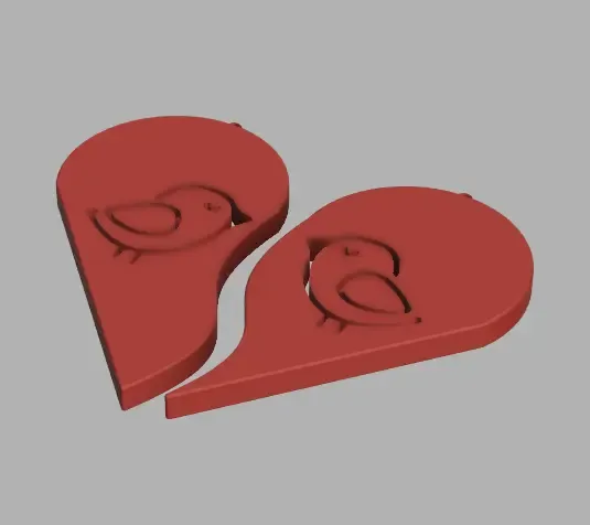 Colar Coração de Pássaro do Amor para o Dia dos Namorados