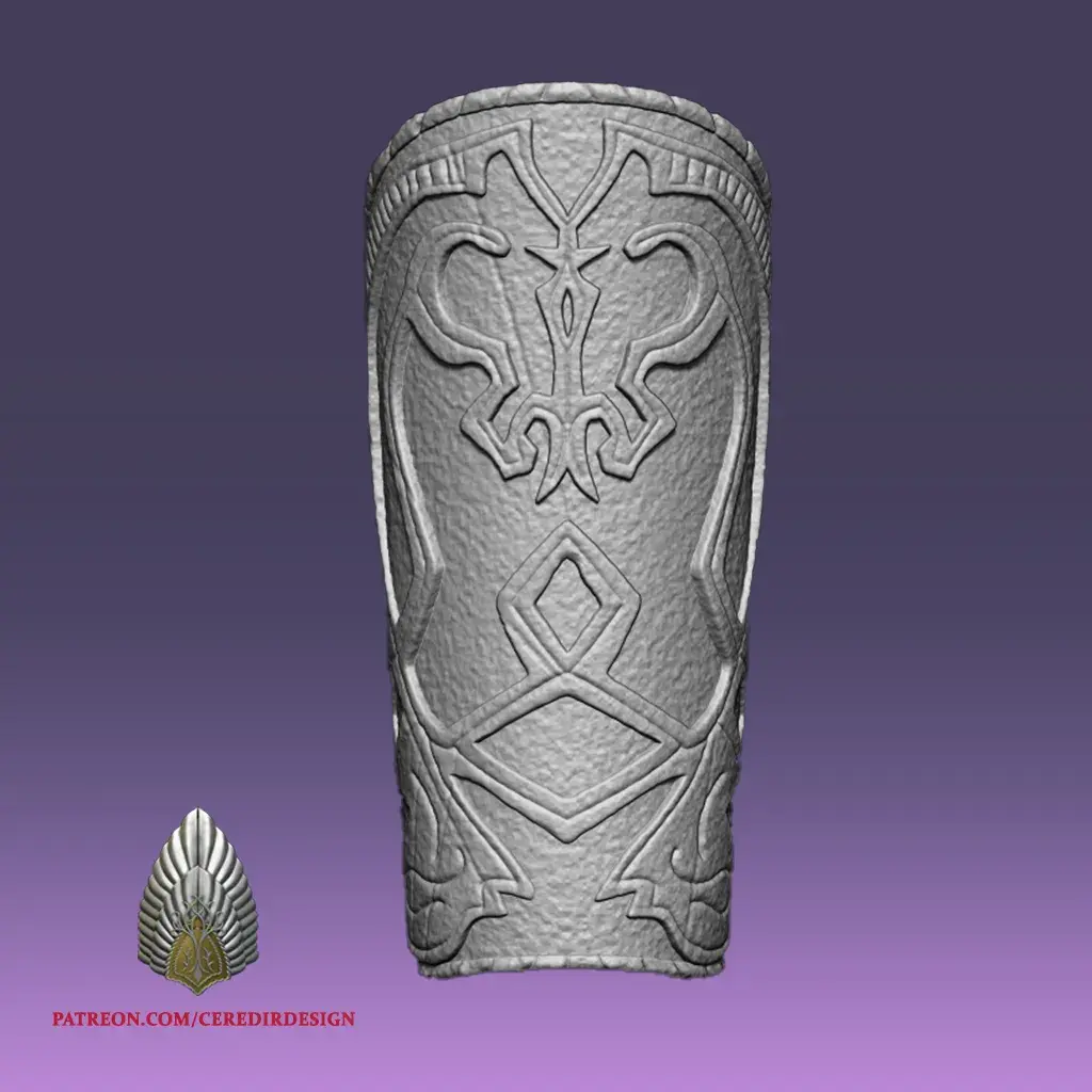 Theoden Önkol Eldiveni Yüzüklerin Efendisi 3D DİJİTAL Dl