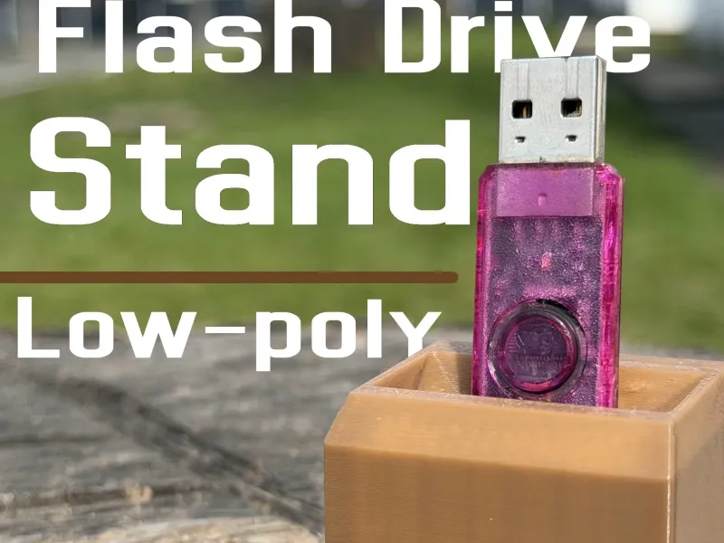 Supporto per chiavetta USB: Low-poly