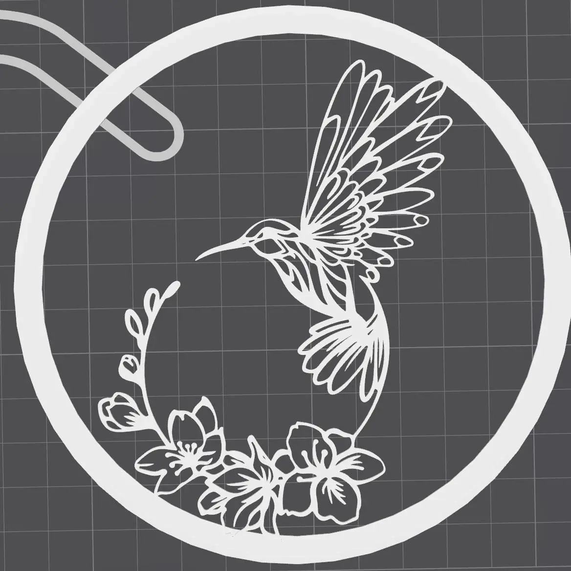 Humming Bird with Flowers Wall Art