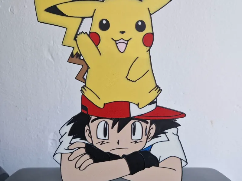 Ash & Pikachu su base