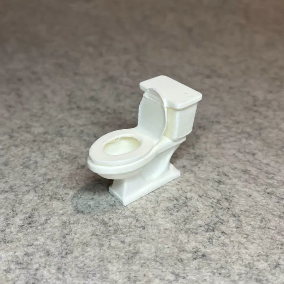 Dollhouse toilet for miniature house bathroom