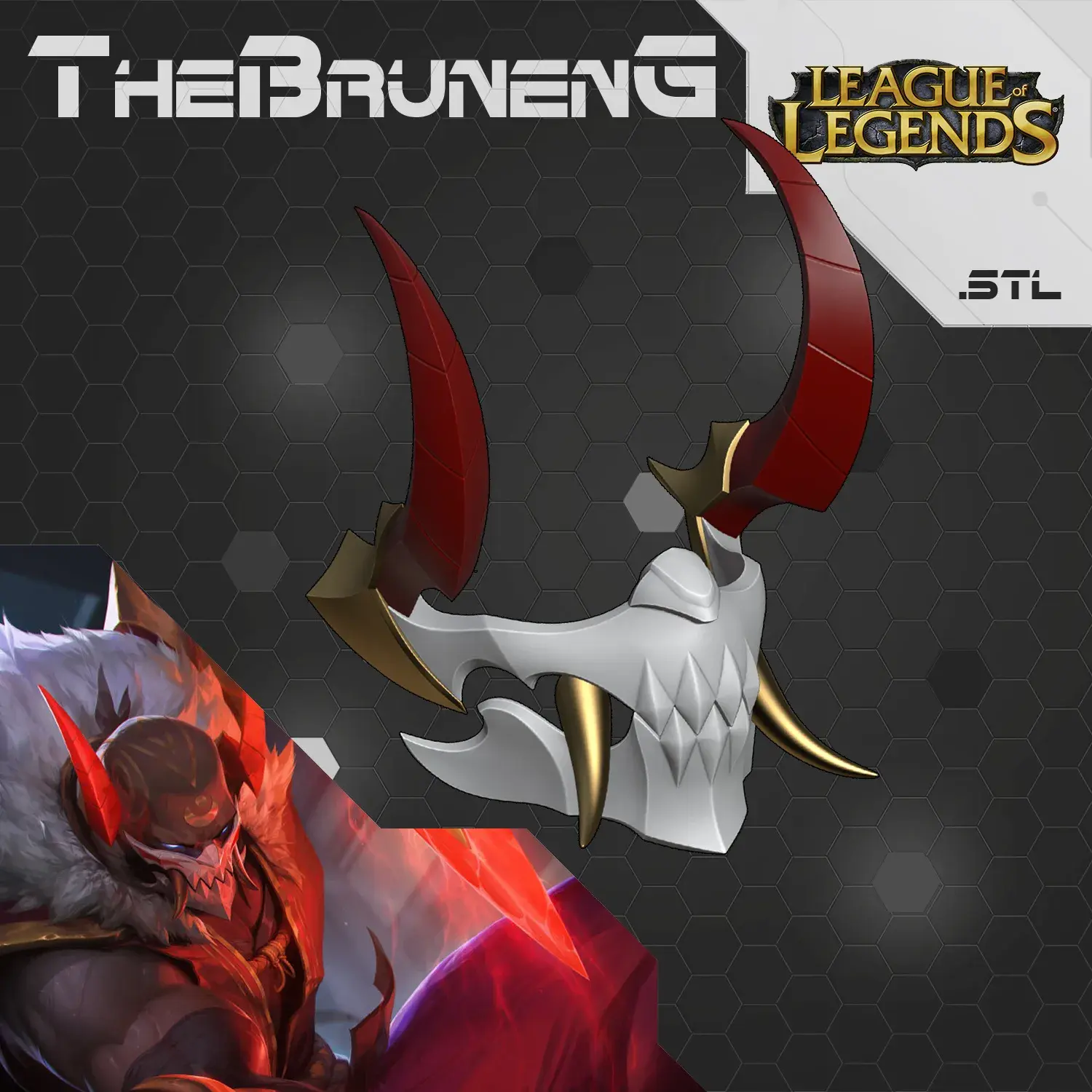 Pyke Blood moon mask League of Legends cosplay LOL