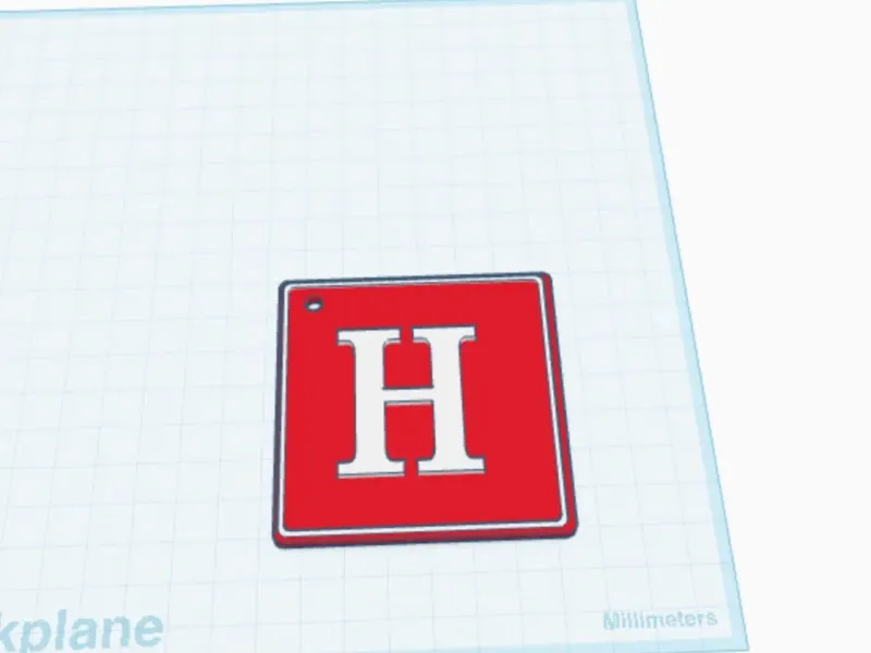 keychain letter H