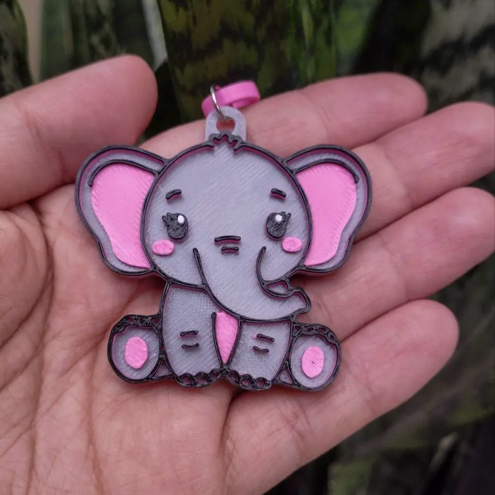 Adorable Baby Elephant Keychain