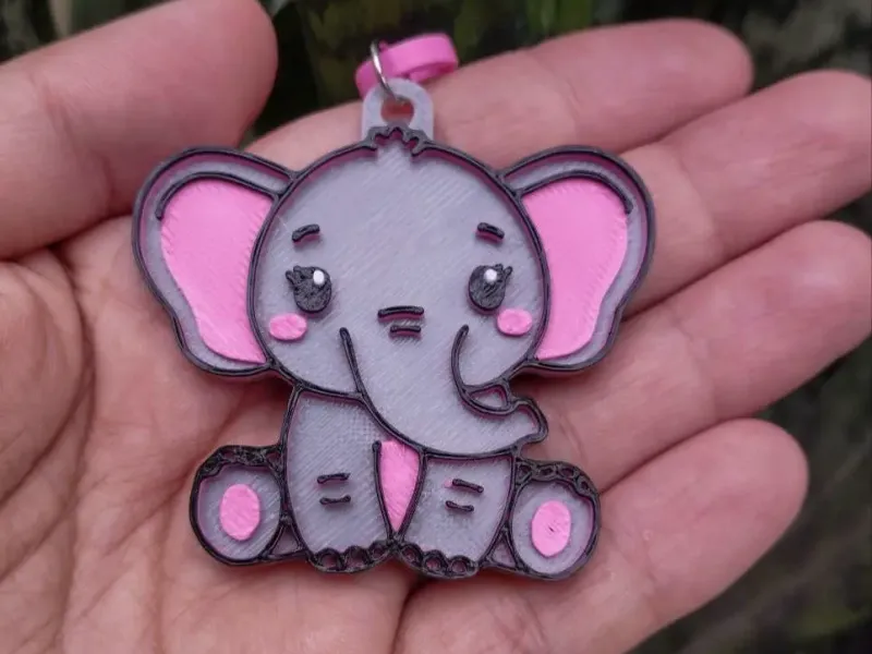 Adorable Baby Elephant Keychain