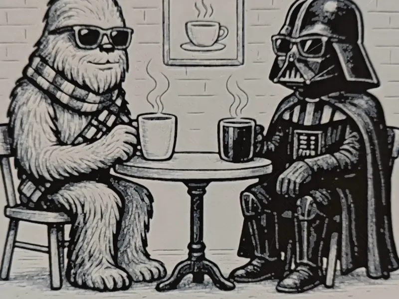 Hueforge Chewbacca and Dark Vader
