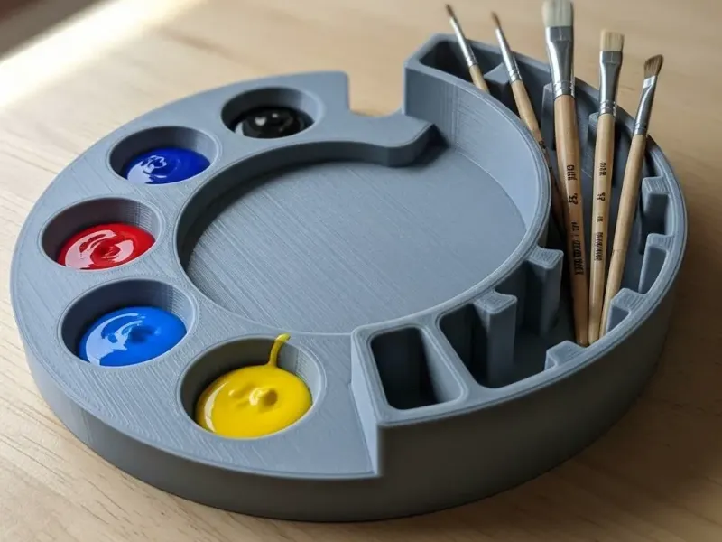 Paint pallete  with brush compartment