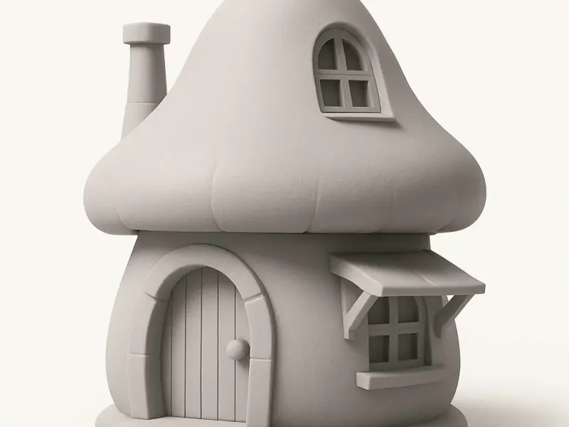 Smurf House on tea light candle