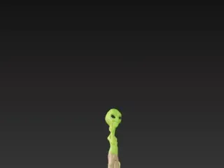 ET EM 3D ---extraterrestre verde