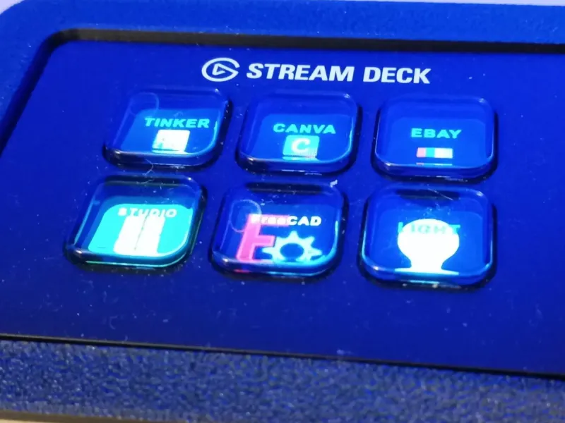 Stream Deck Mini - Flush Desk Insert - Plus Cut Out