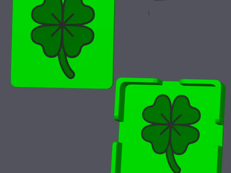 Four Clover - Square Coaster with holder