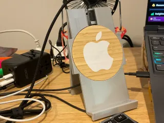 Phone stand w wire less charger