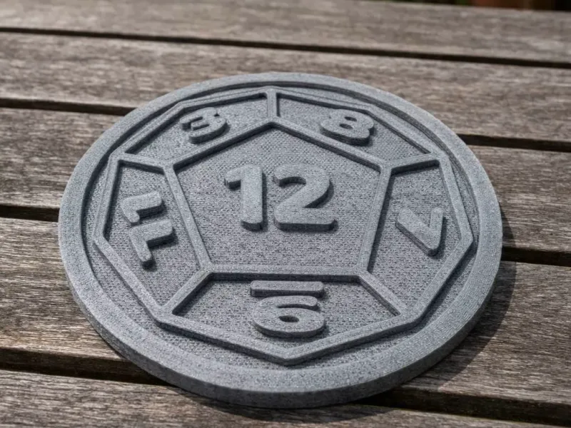 1D12 Dice v1 D&D DnD dungeon an Coaster 90x4mm