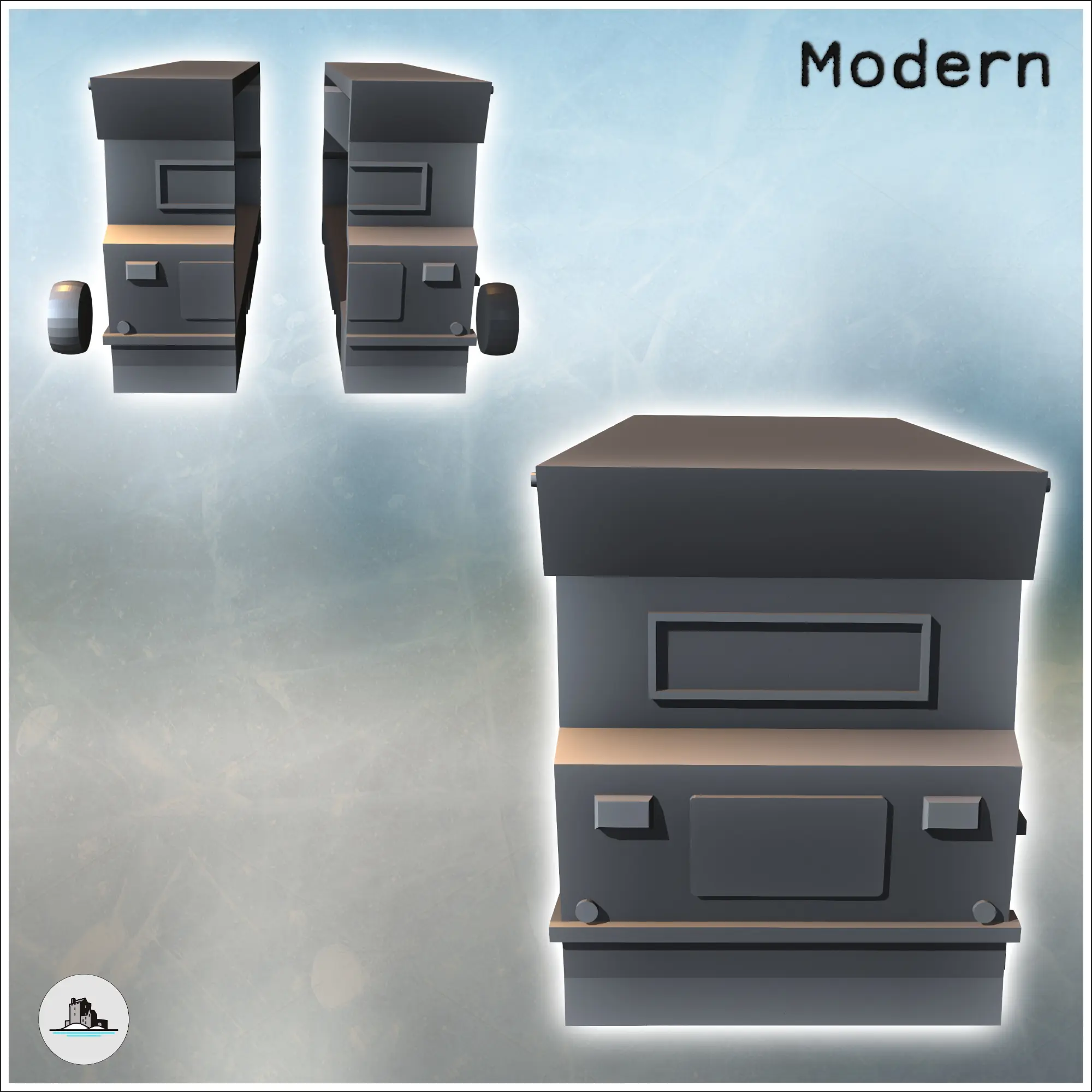 Modern caravan with multiple windows and side door (3) - min
