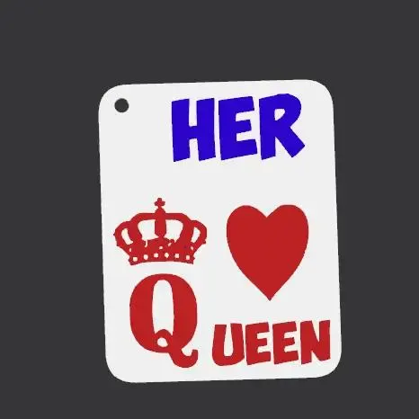Her Queen Keychain