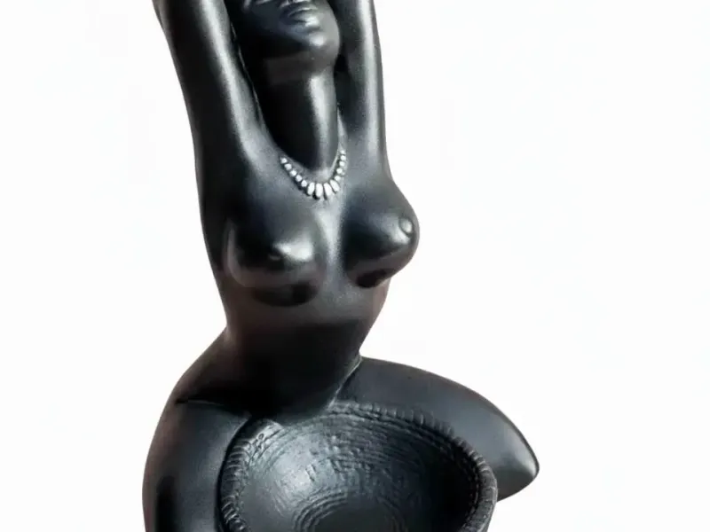 "Essence" Sculpture – Female Statue with Utility Bowl