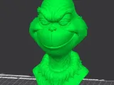 3D printable Grinch Bust-4