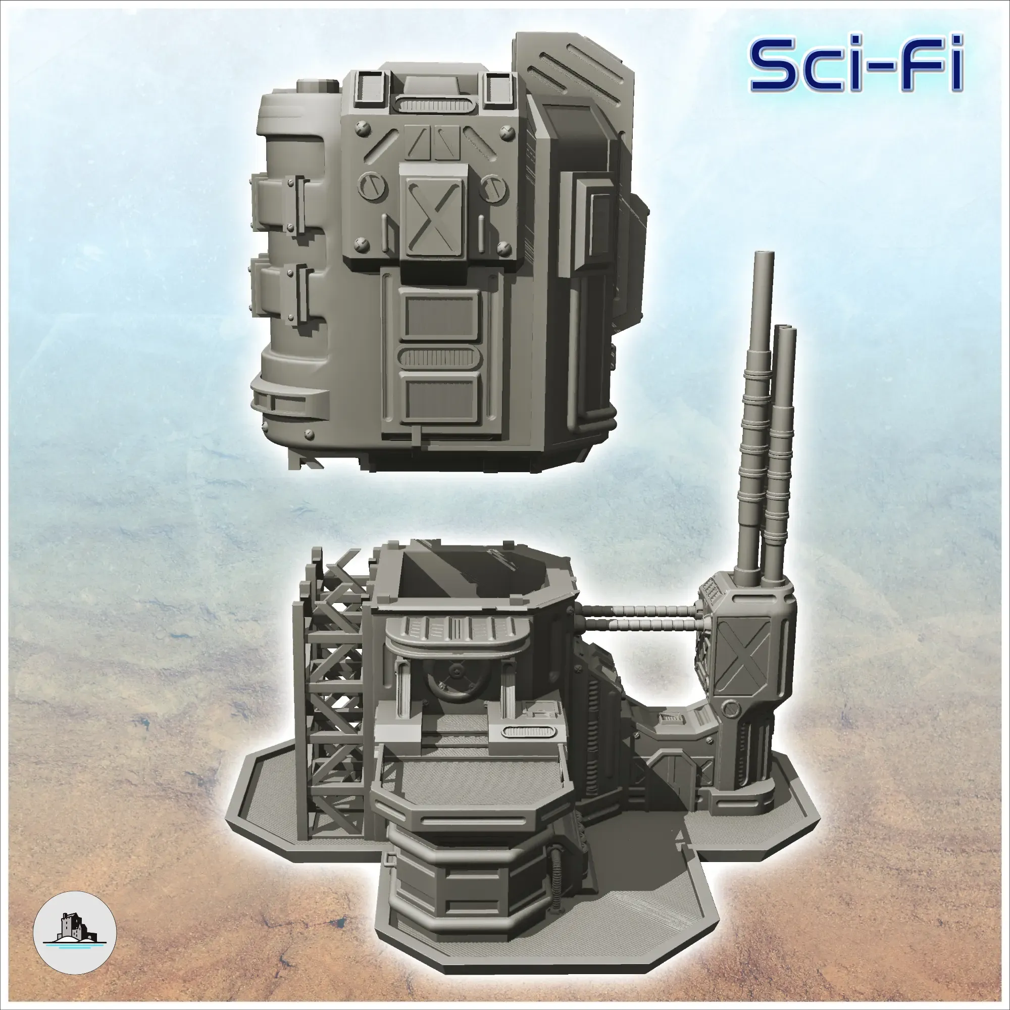 Sci-Fi industrial structure - Terrain Science fiction SF